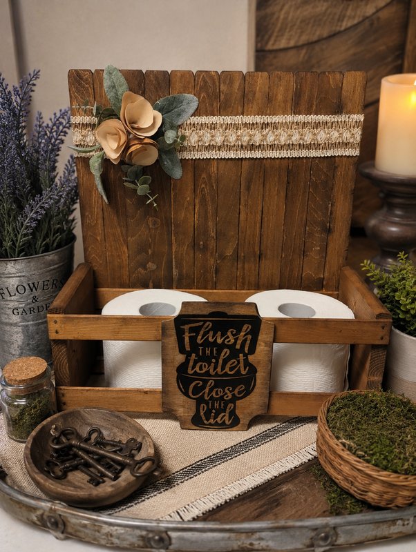 Rustic Farmhouse Toilet Paper Holder