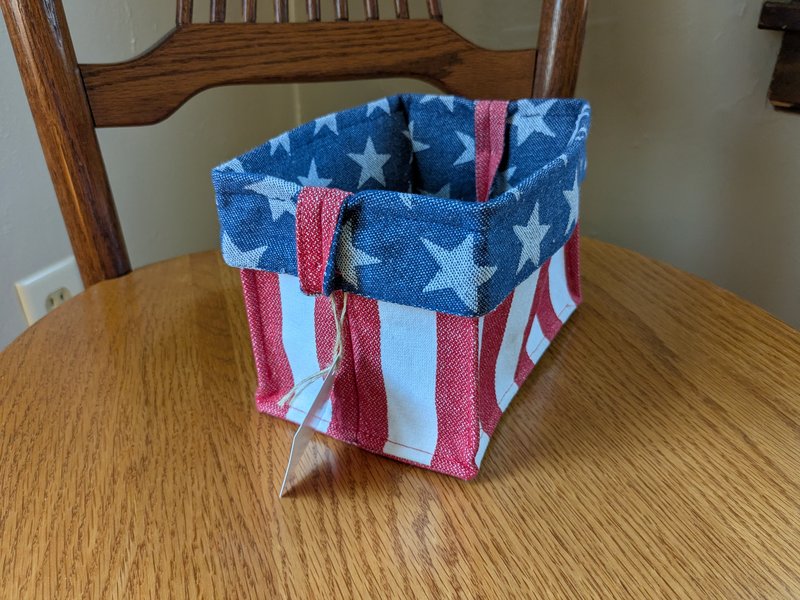 Patriotic Fabric Bin
