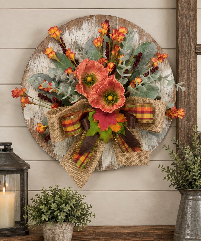 🍂 Autumn Harvest Floral Wall Decor