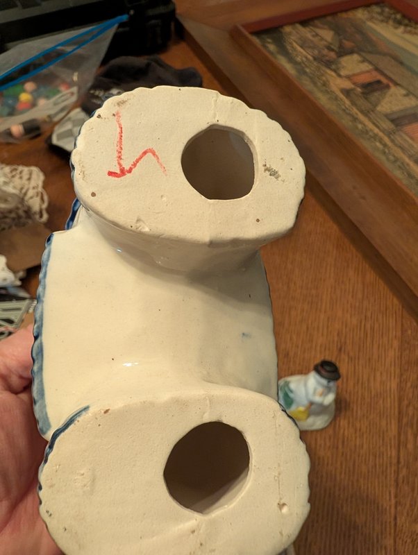 Chinoiserie Porcelain Blue & White Elephant  Small Plant Stand