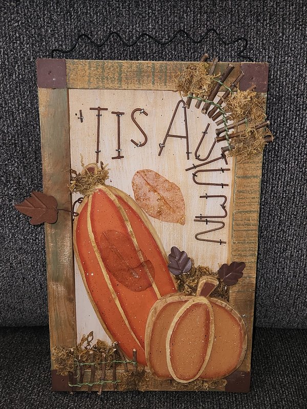 "It's Autumn" hanging wood sign