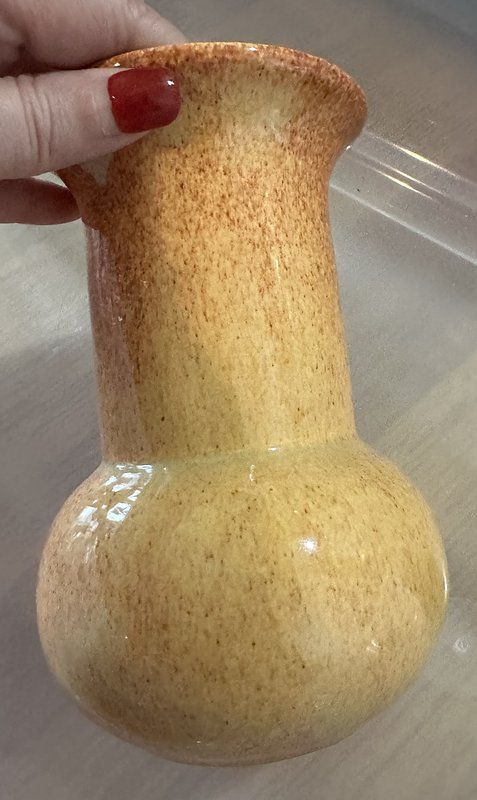 Orange ceramic Vase
