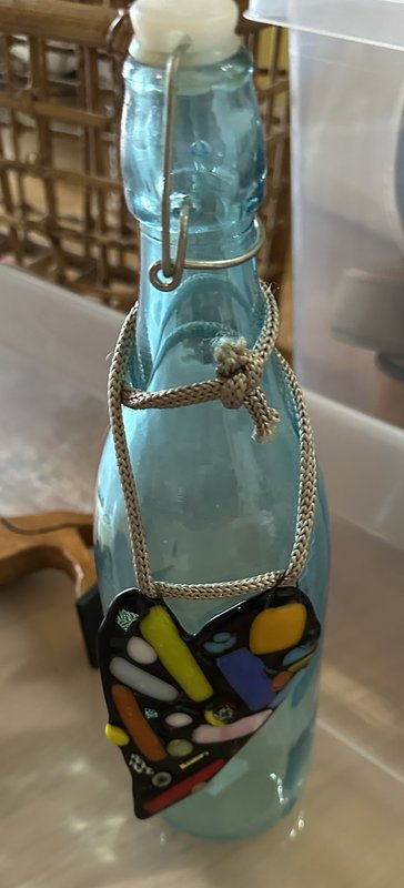 Bottle with Fused Heart