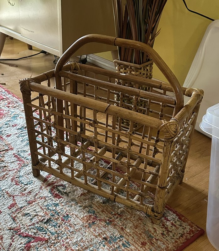 Rattan Magazine Holder