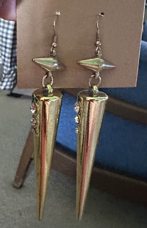 long gold earrings