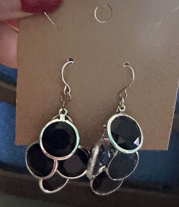black earrings