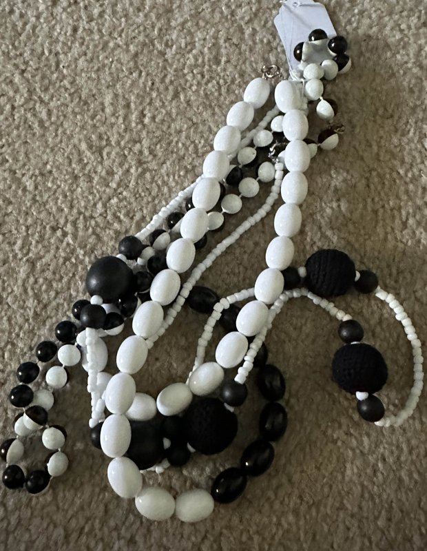 black/white necklace bundle