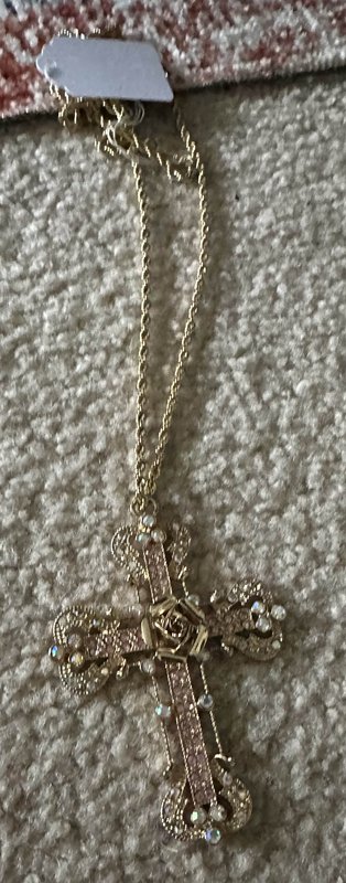 gold cross necklace