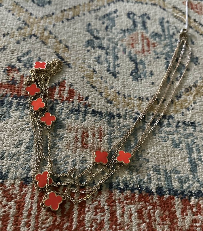 orange/gold necklace