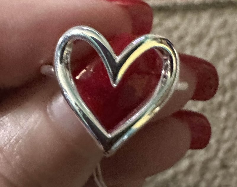 silver heart ring