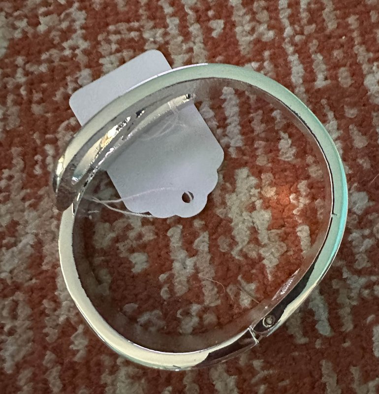 silver clamper bracelet
