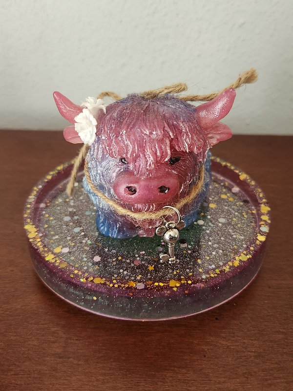 Multicolor Highland Cow figurine set