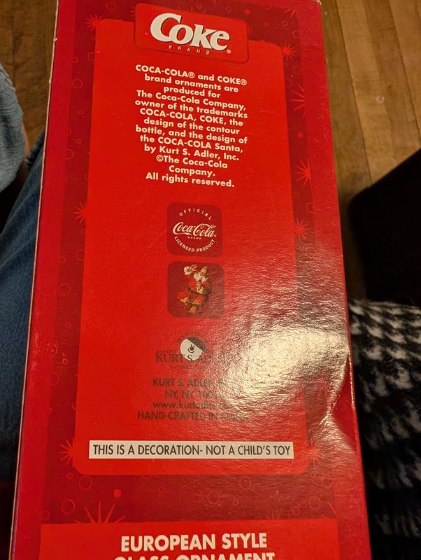 Diet Coke Glass Ornament
