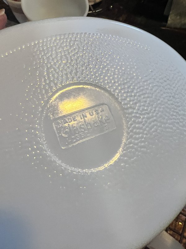 Glasbake Blue Thistle Divided Dish