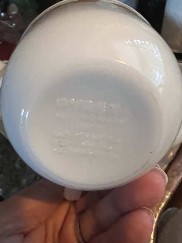 Single Pyrex Butterfly Gold Cup