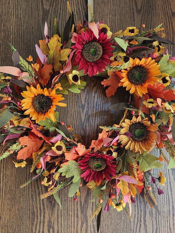 Fall Sunflower wreath
