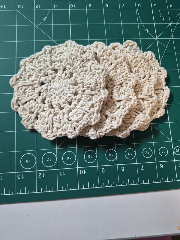 Handmade Crochet Cotton Coaster set of 4