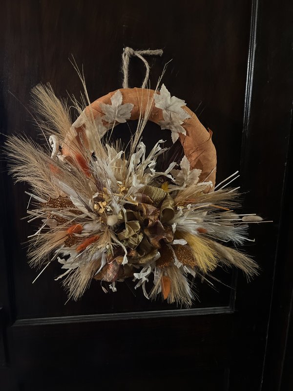 Rustic Dried Floral Harvest Wreath