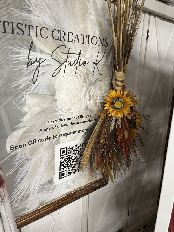 Rustic Sunflower Wall Decor broom