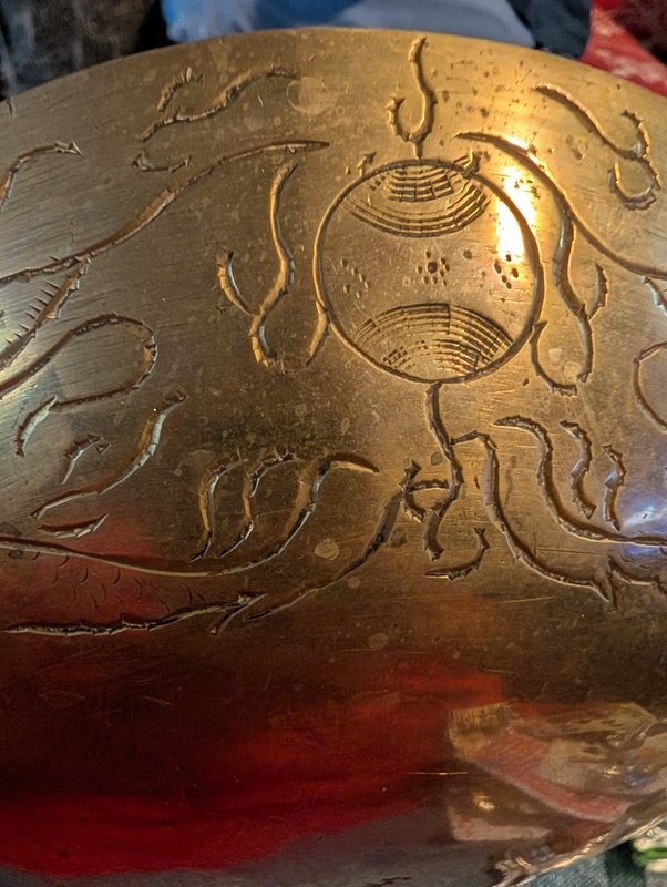 Engraved Brass Bowl China