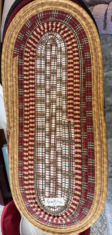 Red/Gold Christmas Table Runner