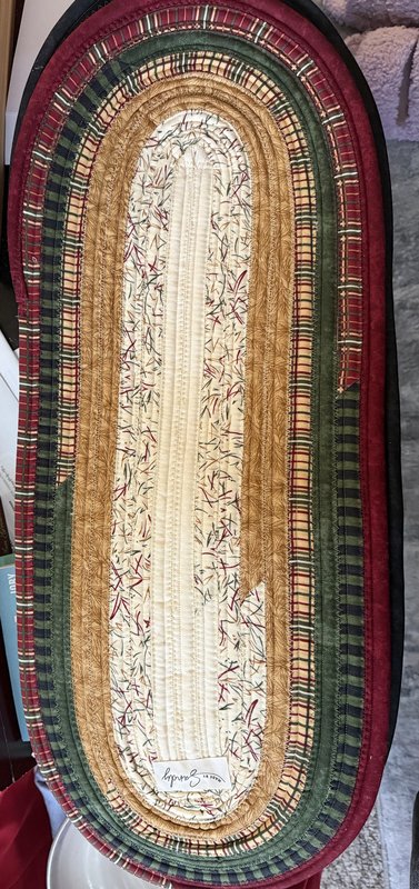 Green/Gold Christmas Table Runner