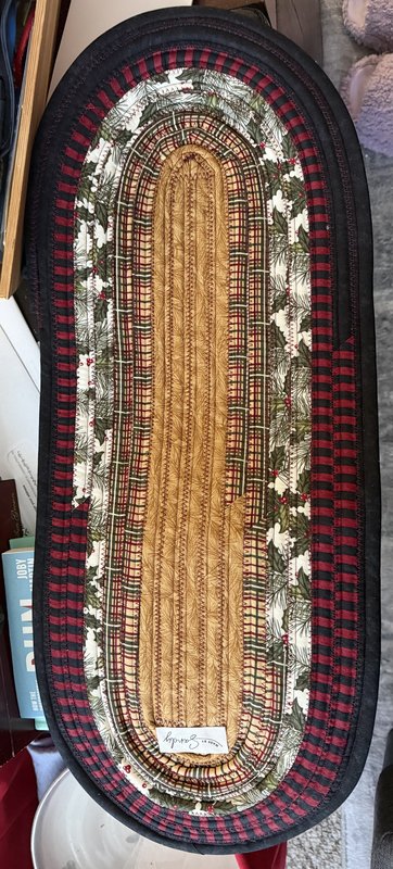 Holly/Red Christmas Table Runner