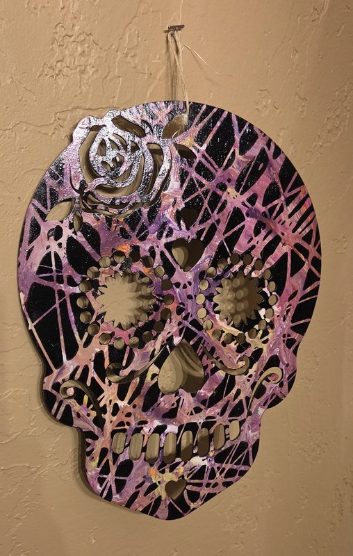 Hanging Skull Plaque