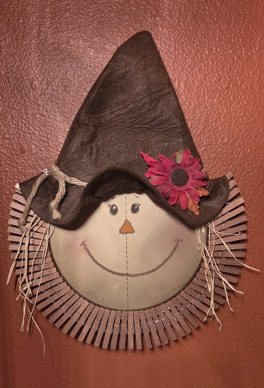 Hand-made Hanging Scarecrow Plaque
