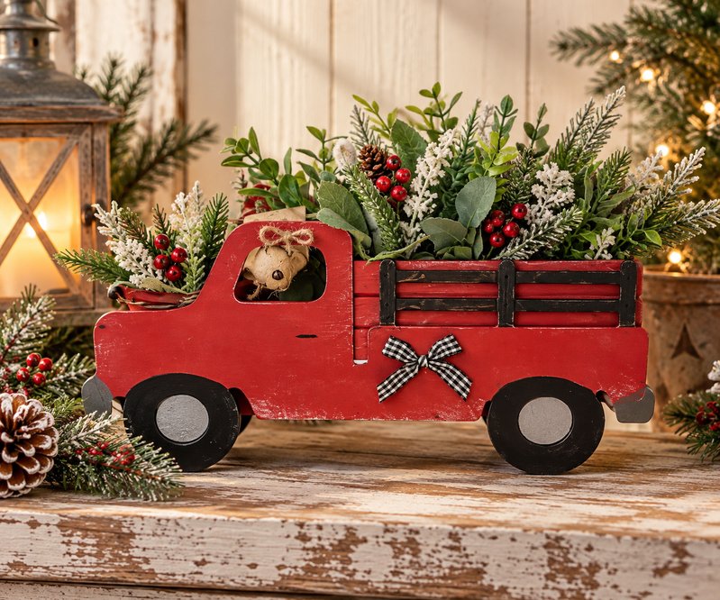 Red Christmas Truck