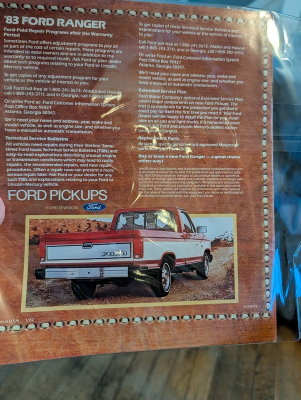 1983 Ford Ranger Brochure