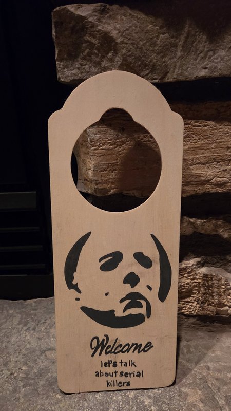 Hand-painted "Michael Myers" Wood Door Knob Hanger