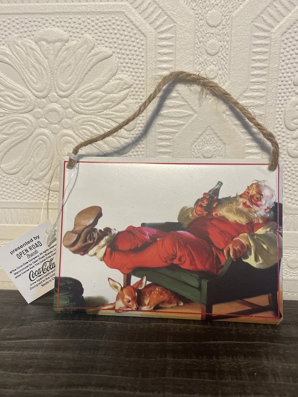 Vintage Coca-Cola Santa Sign