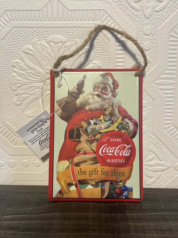 Vintage Coca-Cola Santa Sign