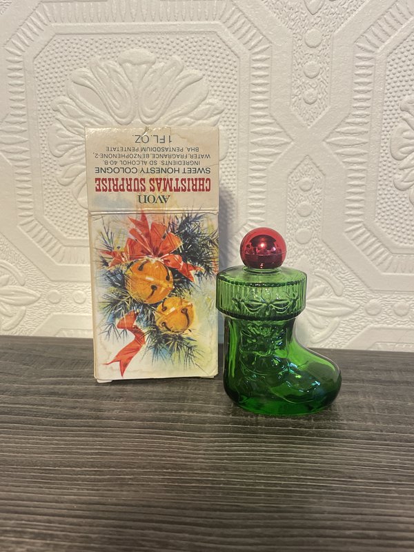Avon Christmas Surprise Cologne Bottle