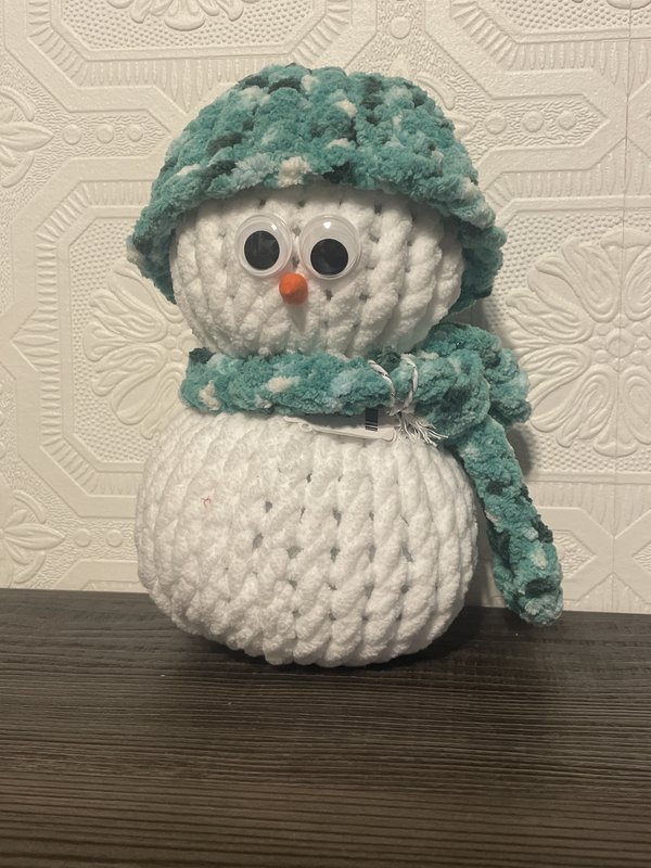 Loom Knit Snowman - Mint