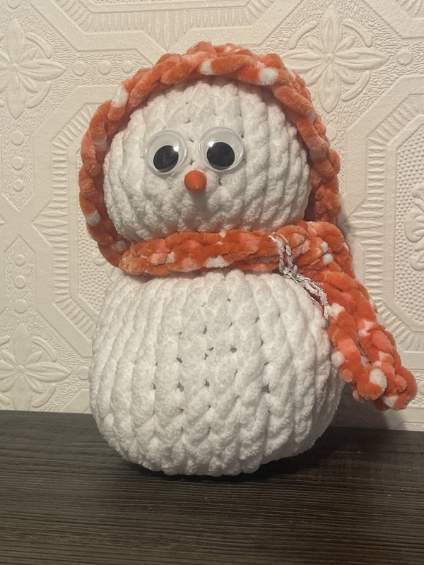 Loom Knit Snowman - Orange