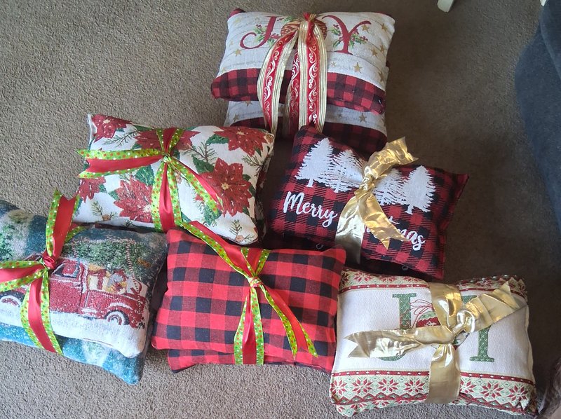 Handcrafted Christmas Throw Pillows