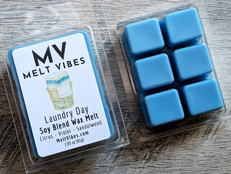 Laundry Day Wax Melt Clamshell