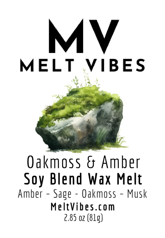 Oakmoss and Amber Wax Melt Clamshell