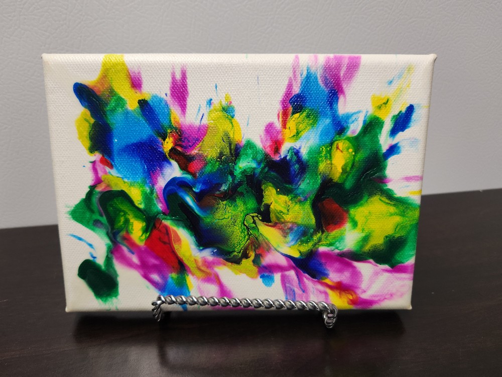 Small white color pop painting
